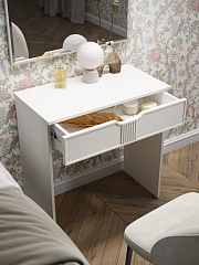 Стол туалетный ЭЛ-36 белый структурный/меренга