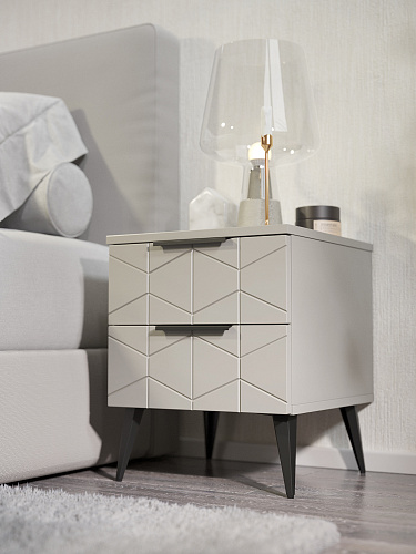 Тумба прикроватная Контемпо КТ-04 кашемир/шарли керамика