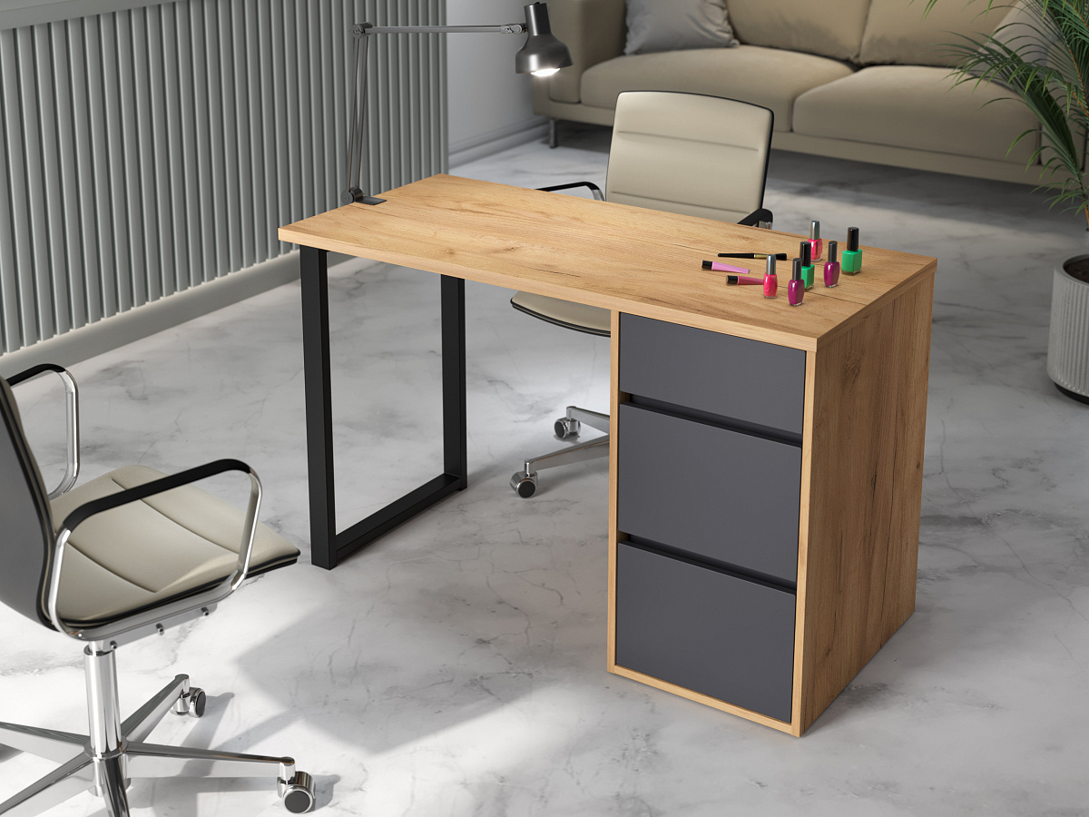 Стол С-401 дуб крафт золотой/графит