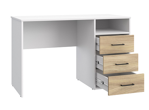 Стол Оскар ОС-20 белый структурный/блэквуд ячменный