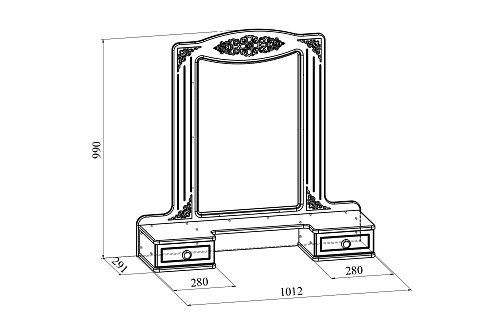 Гарнитур для прихожей Ассоль АС-053 белое дерево