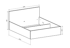 Кровать Виктория ВИ-42 (1600x2000) дуб крафт золотой