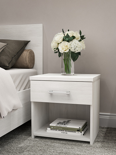 Тумба прикроватная с ящиком Виктория ВИ-16 северное дерево светлое