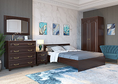 Кровать Элизабет ЭМ-14 (2000x1600) орех темный