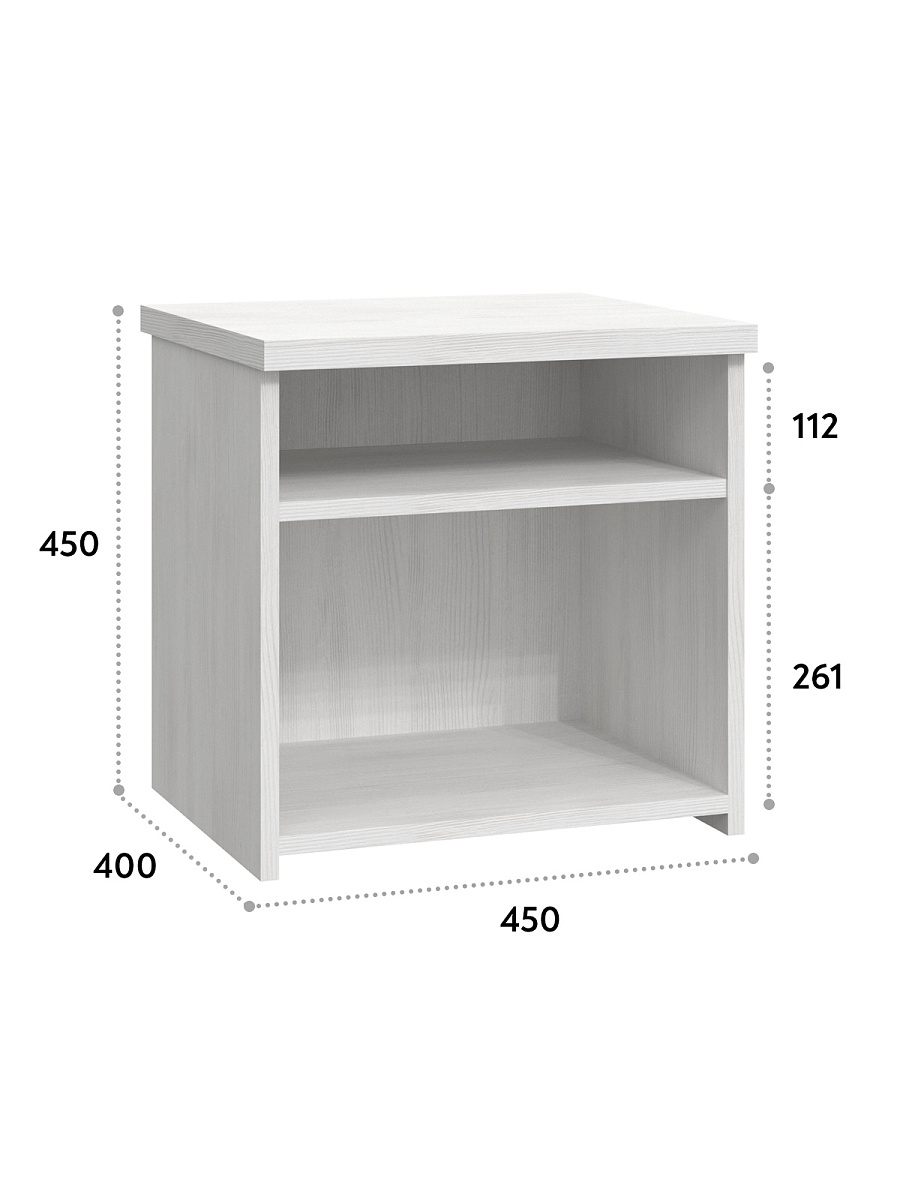 Тумба прикроватная открытая Виктория ВИ-15 северное дерево светлое