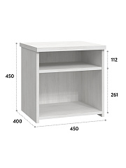 Тумба прикроватная открытая Виктория ВИ-15 северное дерево светлое