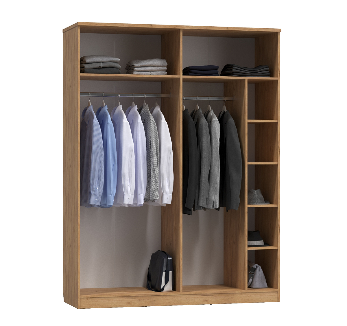 Шкаф четырехдверный для одежды Виктория ВИ-10 дуб крафт золотой