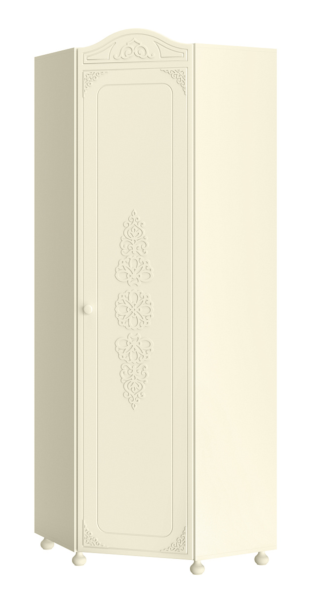 Шкаф угловой Ассоль плюс АС-521К (правый с короной) ваниль