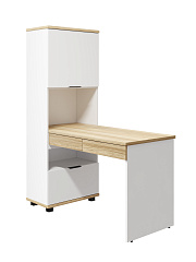 Стол рабочий Скайлайт СЛ-23 блэквуд ячменный/белый/меренга