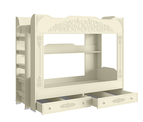 Кровать двухъярусная Ассоль плюс АС-25 (2000х900) ваниль