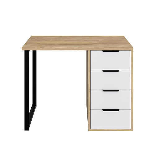 Стол С-404 блэквуд ячменный/меренга (1000х550)