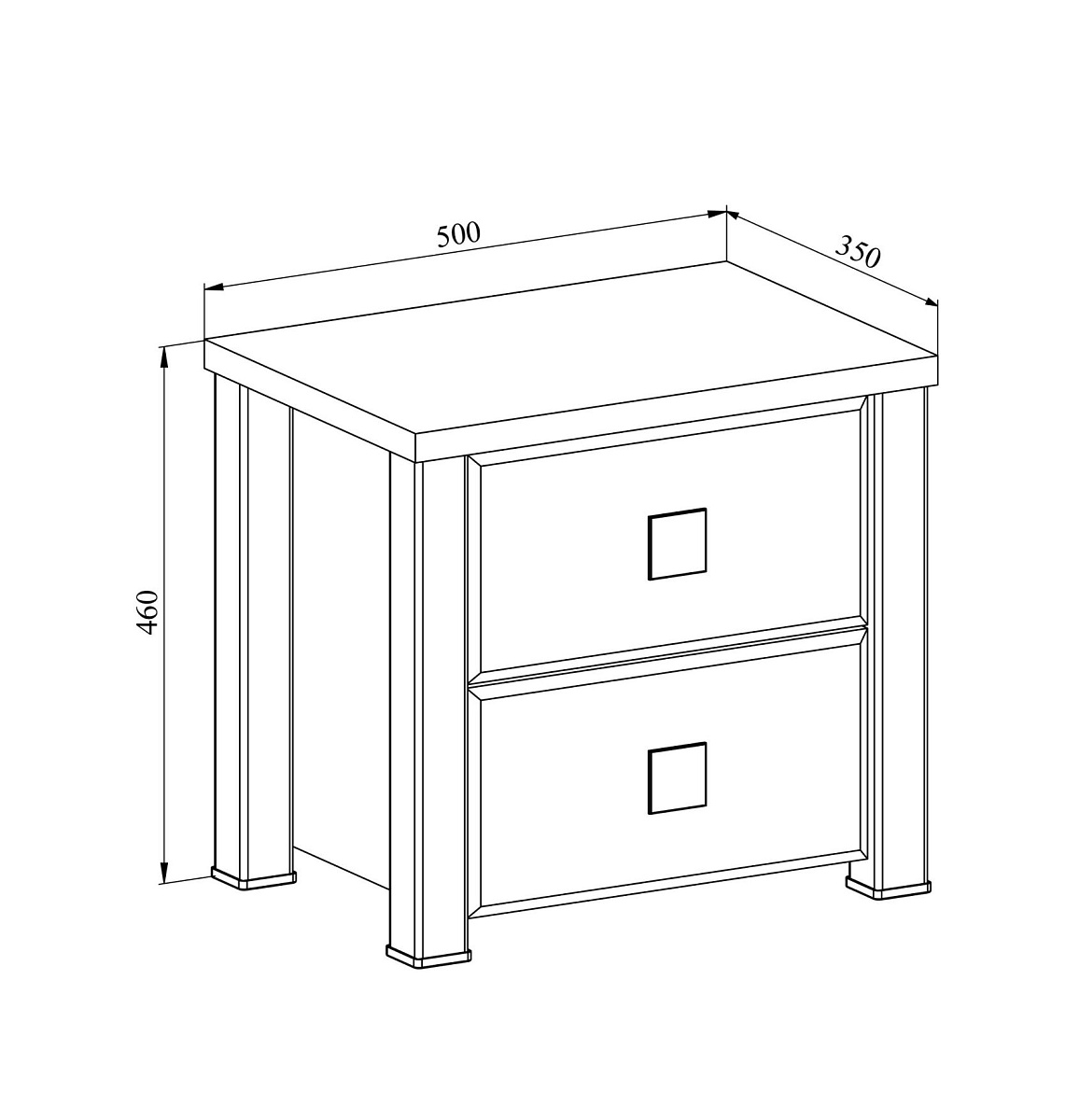 Тумба прикроватная Изабель ИЗ-2 береза снежная