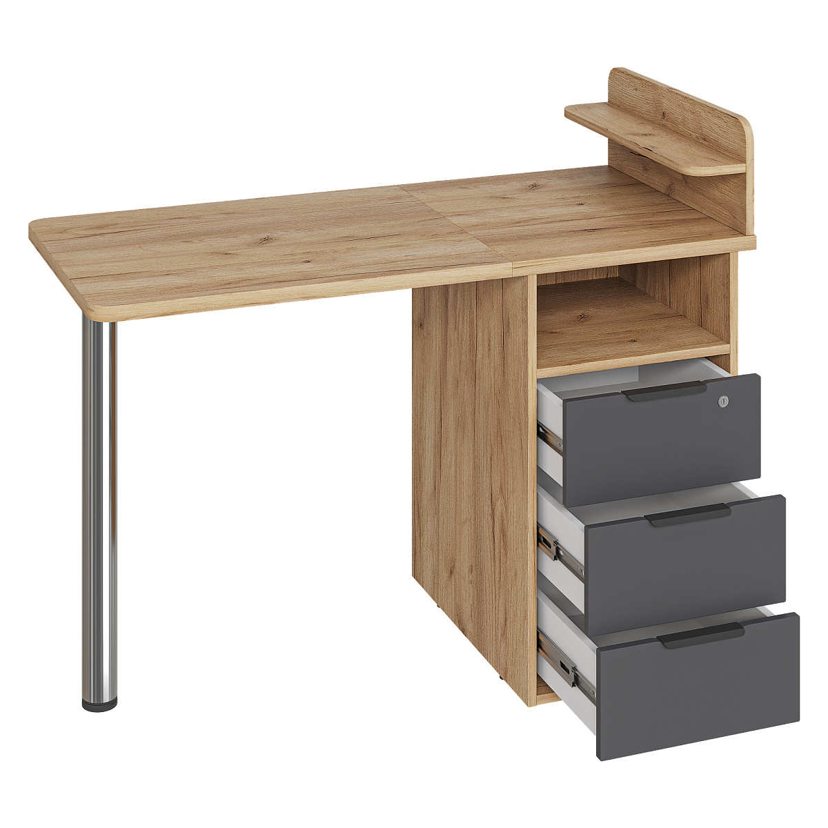 Стол С-405 дуб крафт золотой/графит