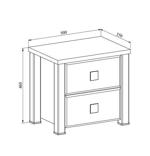 Тумба прикроватная Изабель ИЗ-2 береза снежная