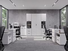 Тумба прикроватная Оптима ОП-07 белый структурный/меренга