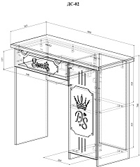 Комплект стол туалетный с зеркалом ДримСтар-2 белое дерево
