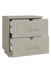 Тумба прикроватная ДримСтар ДС-14 глиняный серый/риолит