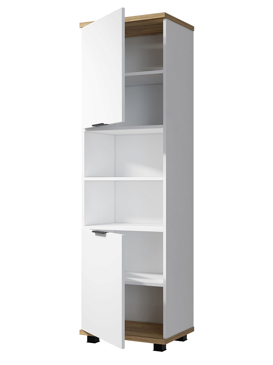 Стеллаж Скайлайт СЛ-4К блэквуд ячменный/белый/меренга