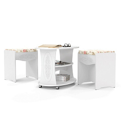 Стол журнальный Ассоль АС-17 белое дерево