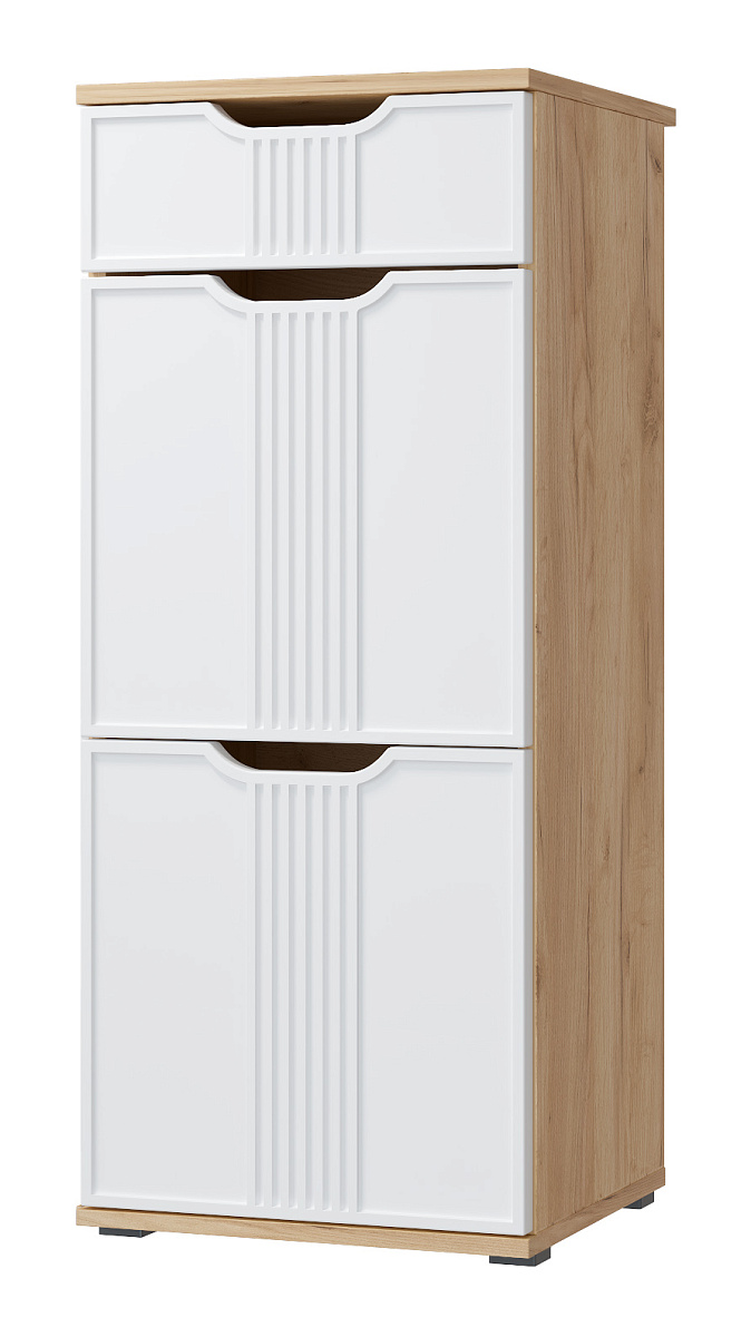 Комплект мебели для прихожей Эмилия ЭЛ-004 дуб крафт золотой/меренга