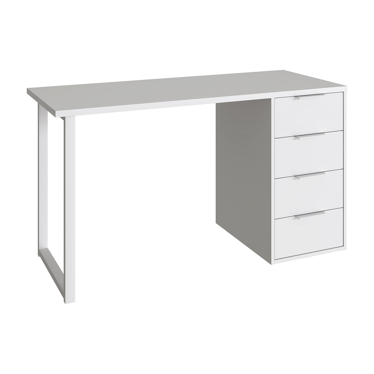 Стол С-412 белый структурный/меренга (1350х550 белая опора)