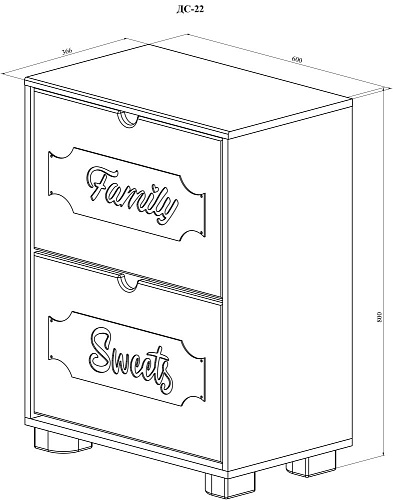 Тумба для обуви ДримСтар ДС-22 дуб эвок/дуб сонома темный