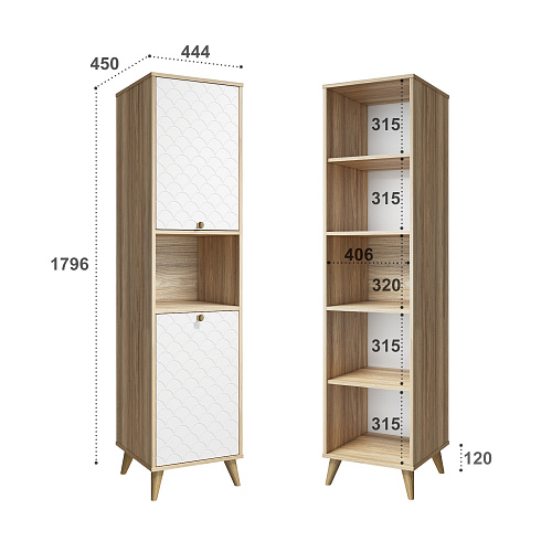 Пенал Велламо ВО-03 блэквуд ячменный/бланж