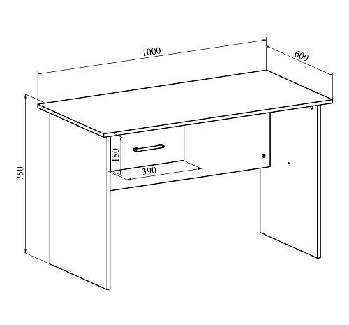 Комплект стол с тумбой  ОФ-111К+ОФ-26 дуб крафт табачный