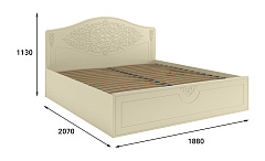 Кровать Ассоль плюс АС-61 (2000х1800) ваниль