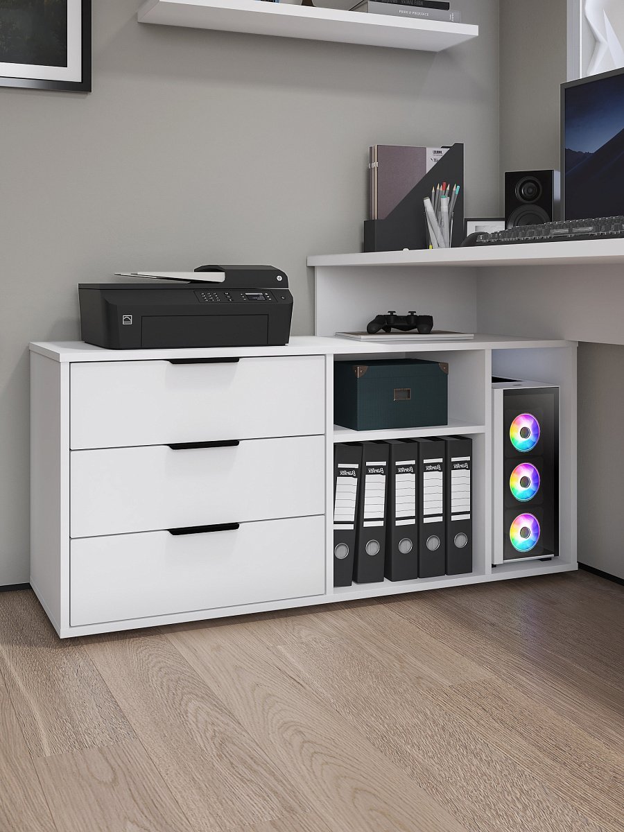 Стол угловой Оптима ОП-21 белый структурный/меренга