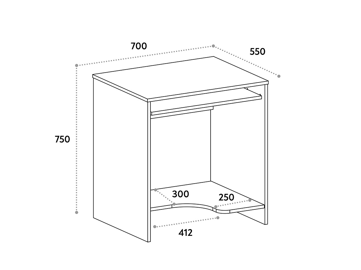 Стол компьютерный С-233  блэквуд сатиновый