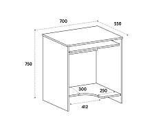 Стол компьютерный С-233  блэквуд сатиновый