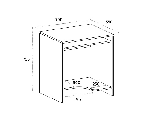 Стол компьютерный С-233  блэквуд сатиновый