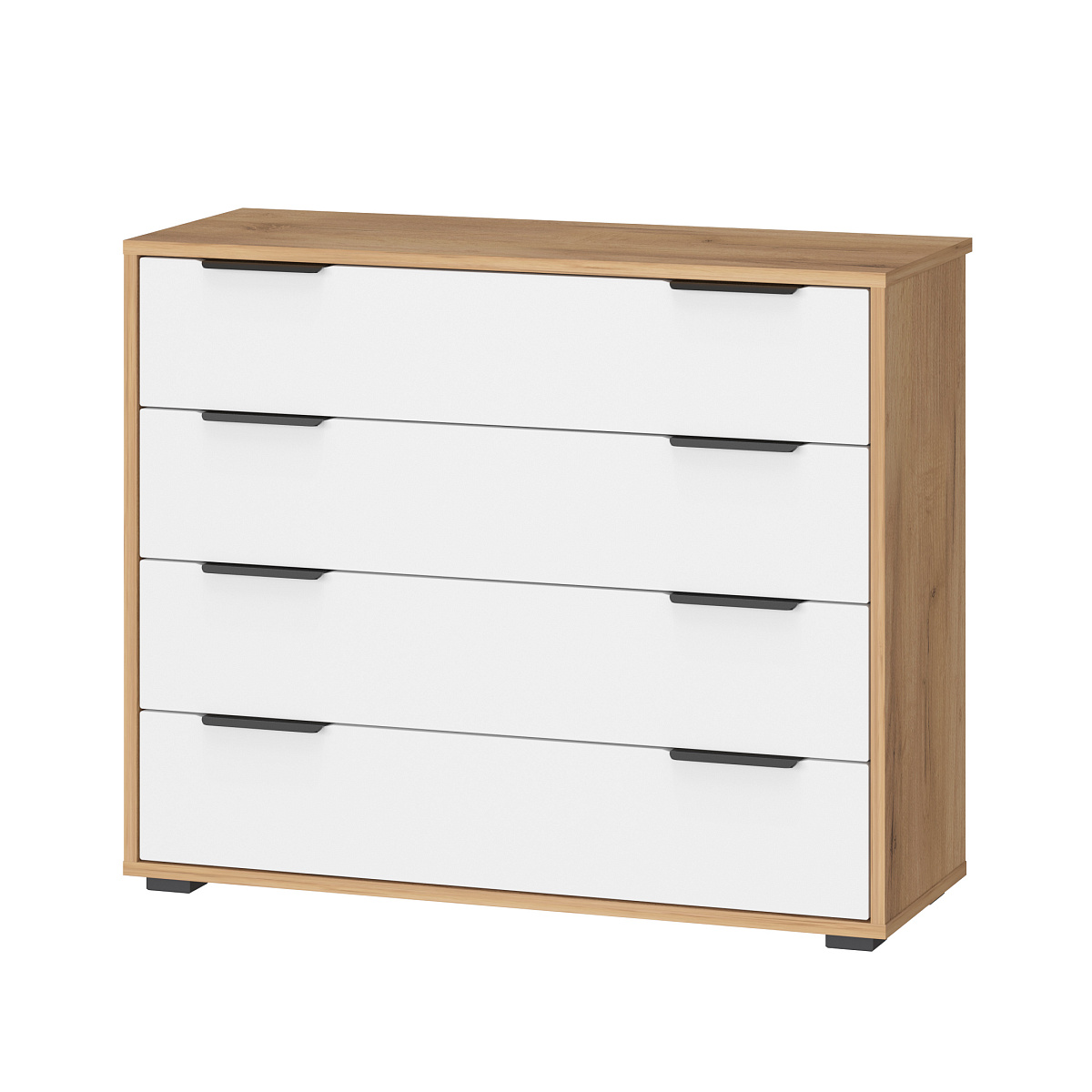 Комод Оптима ОП-04 дуб крафт золотой/меренга