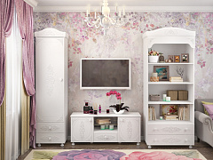 Тумба под ТВ Ассоль АС-13 белое дерево