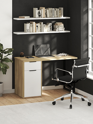 Стол С-408 блэквуд ячменный/меренга