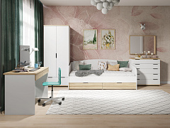 Комод Скайлайт СЛ-11К блэквуд ячменный/белый/меренга