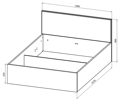 Кровать Анастасия АН-28К (1900x1400) венге луизиана