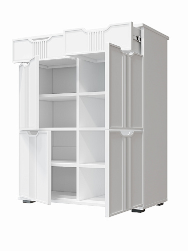 Комод Эмилия ЭЛ-20 белый структурный/меренга