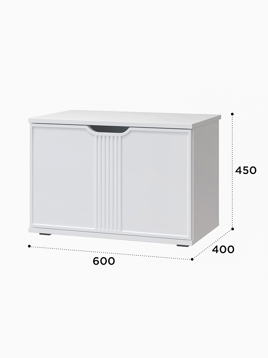 Тумба Эмилия ЭЛ-4 белый структурный/меренга