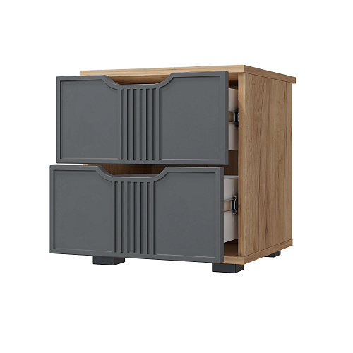 Тумба прикроватная Эмилия ЭЛ-25 дуб крафт золотой/графит