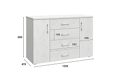 Комод Виктория ВИ-70 северное дерево светлое