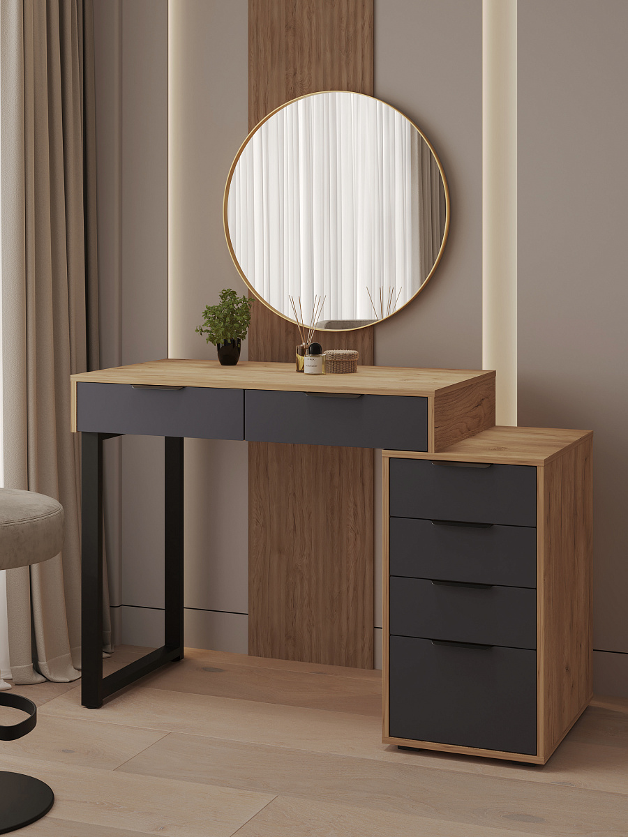 Стол Оптима ОП-18 дуб крафт золотой/графит