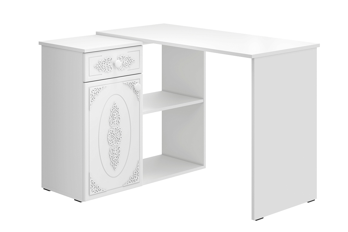 Стол угловой Ассоль АС-67 белое дерево