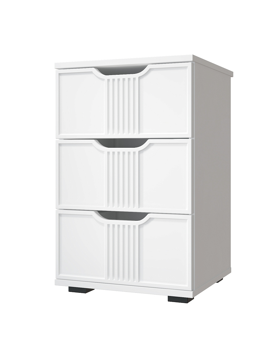 Тумба прикроватная Эмилия ЭЛ-26 белый структурный/меренга