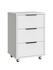 Тумба мобильная К-54 белый структурный/меренга