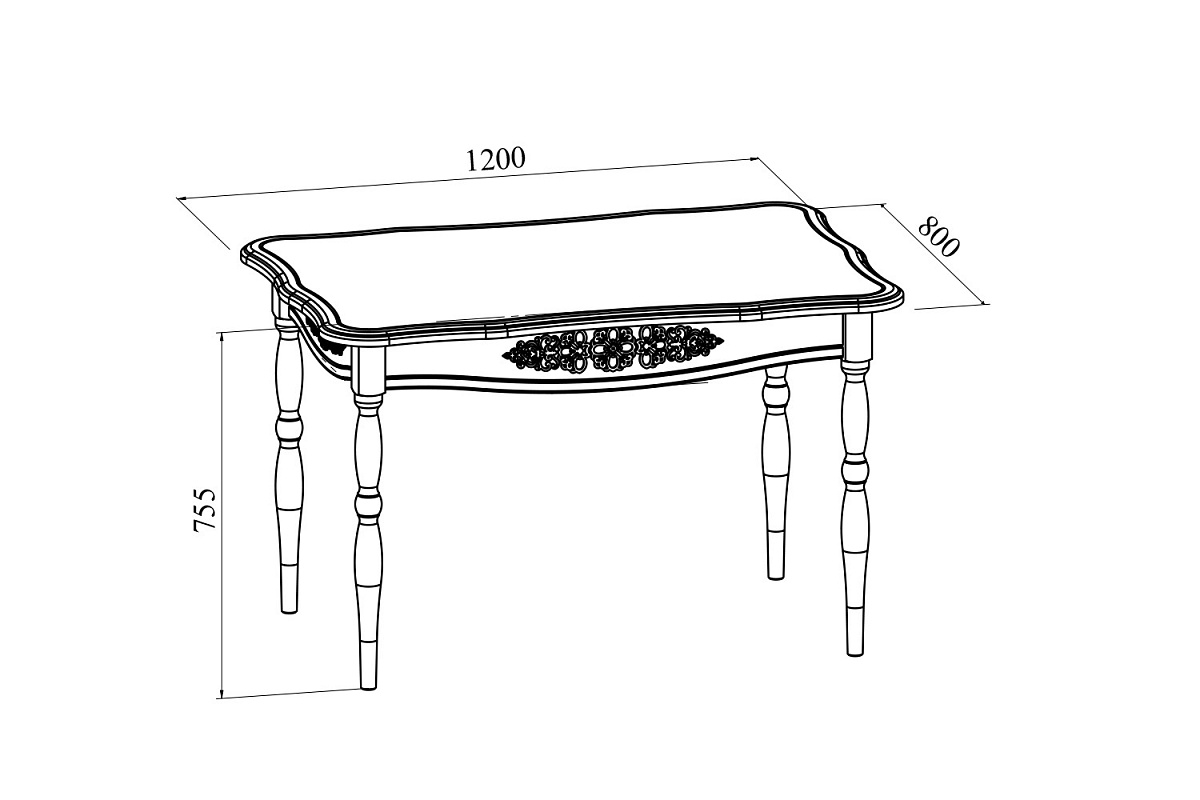 Стол кухонный Ассоль АС-31 белое дерево