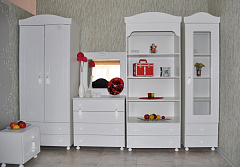 Зеркало Ассоль АС-44 (800х800) белое дерево