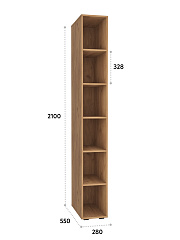 Пенал Оптима ОП-12 дуб крафт золотой