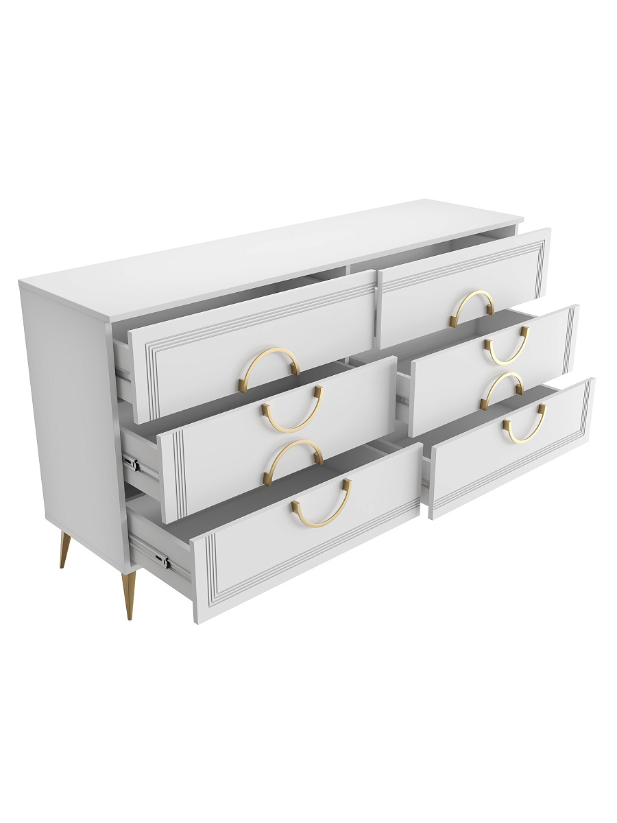 Комод Оливия ОЛ-07 белый бриллиант/бланж